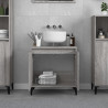 Armario de lavabo madera contrachapada gris Sonoma 58x33x60 cm 3