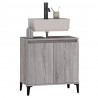 Armario de lavabo madera contrachapada gris Sonoma 58x33x60 cm 4