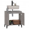 Armario de lavabo madera contrachapada gris Sonoma 58x33x60 cm 5
