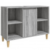 Armario de lavabo madera contrachapada gris Sonoma 80x33x60 cm 2