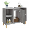 Armario de lavabo madera contrachapada gris Sonoma 80x33x60 cm 5