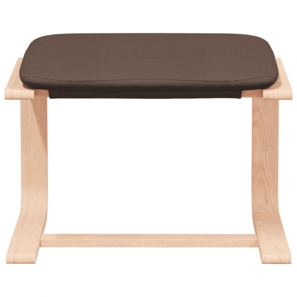 Reposapiés de tela marrón oscuro 51x41x40 cm M 4