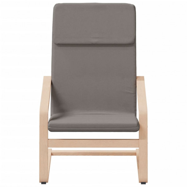 Sillón de relax de tela gris taupe M 4