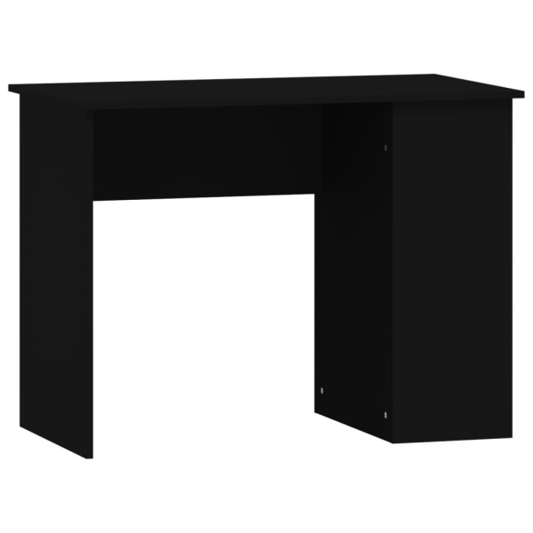 Escritorio de madera contrachapada negro 100x55x75 cm M 2