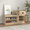 Mueble zapatero madera contrachapada roble Sonoma 100x42x60 cm 3