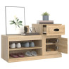 Mueble zapatero madera contrachapada roble Sonoma 100x42x60 cm 5