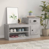 Mueble zapatero madera contrachapada gris hormigón 100x42x60 cm 1
