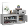 Mueble zapatero madera contrachapada gris hormigón 100x42x60 cm 5
