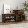 Mueble zapatero madera contrachapada roble ahumado 100x42x60 cm 3