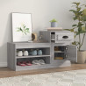 Mueble zapatero madera contrachapada gris Sonoma 100x42x60 cm 3