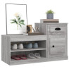 Mueble zapatero madera contrachapada gris Sonoma 100x42x60 cm 4