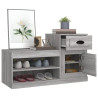 Mueble zapatero madera contrachapada gris Sonoma 100x42x60 cm 5