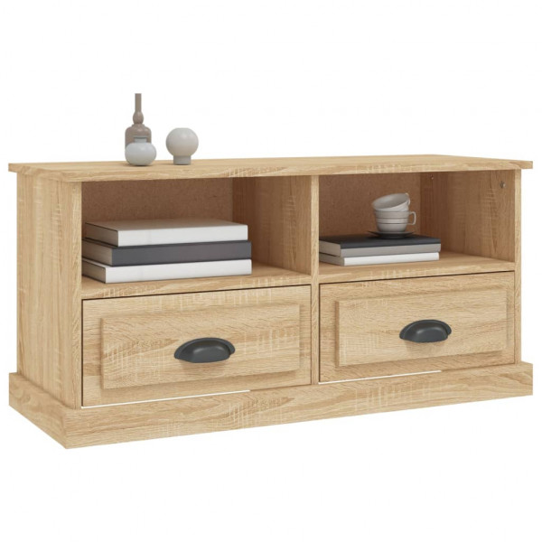 Mueble para TV madera contrachapada roble Sonoma 93x35.5x45 cm M 4