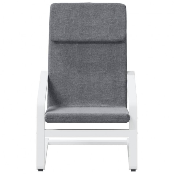 Sillón de relax con taburete tela gris oscuro M 4