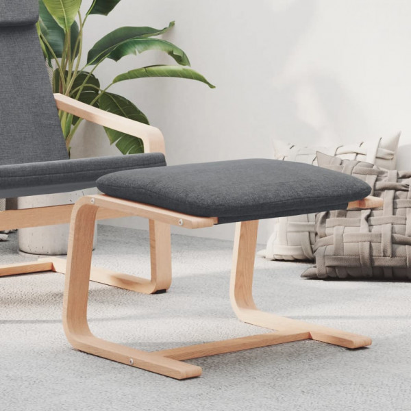 Reposapiés de tela gris oscuro 51x41x40 cm D