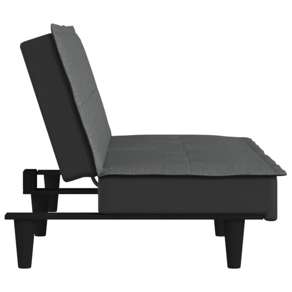 Sofá cama de tela gris oscuro M 5