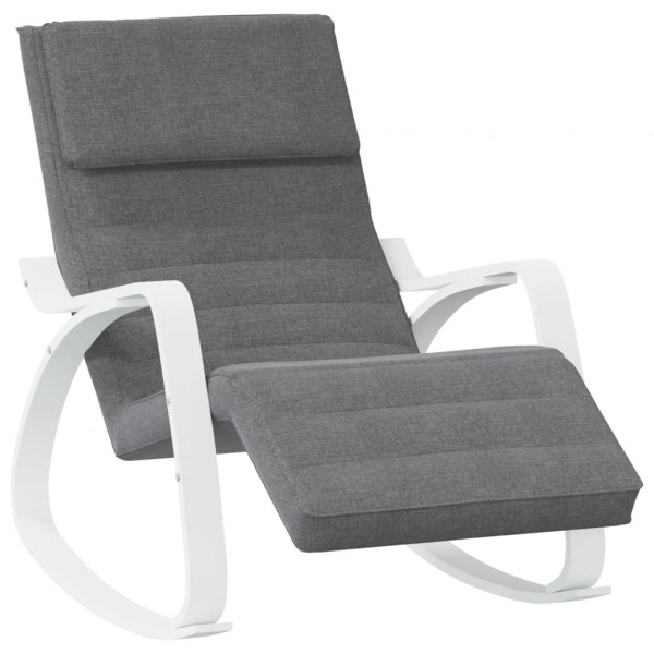 Silla mecedora de tela gris oscuro M 2