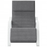 Silla mecedora de tela gris oscuro 3