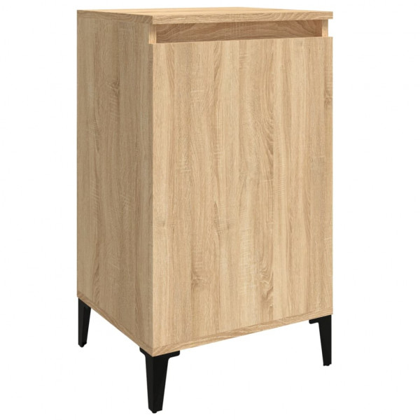 Mesitas de noche 2 uds madera contrachapada roble 40x35x70 cm M 5