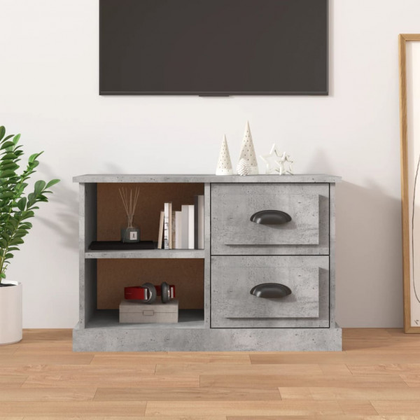 Mueble de TV madera contrachapada gris hormigón 73x35.5x47.5 cm D