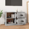 Mueble de TV madera contrachapada gris hormigón 73x35.5x47.5 cm 3
