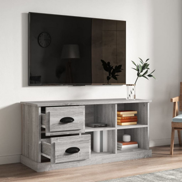 Mueble de TV madera contrachapada gris Sonoma 102x35.5x47.5 cm M 3