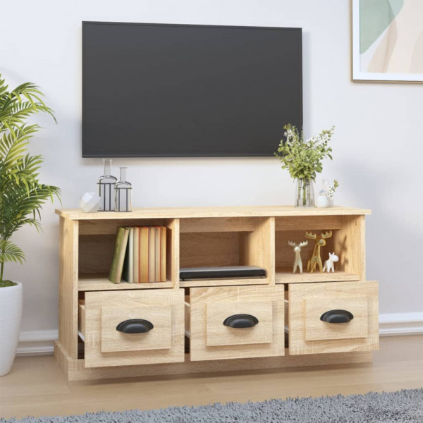Mueble para TV madera contrachapada roble Sonoma 100x35x50 cm M 3