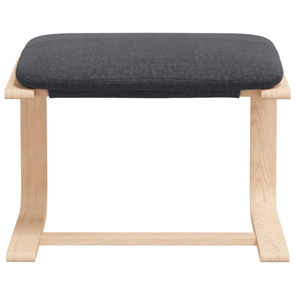 Sillón de relax con taburete tela gris oscuro M 4