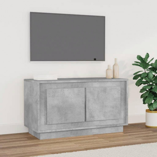 Mueble para TV madera contrachapada gris hormigón 80x35x45 cm D