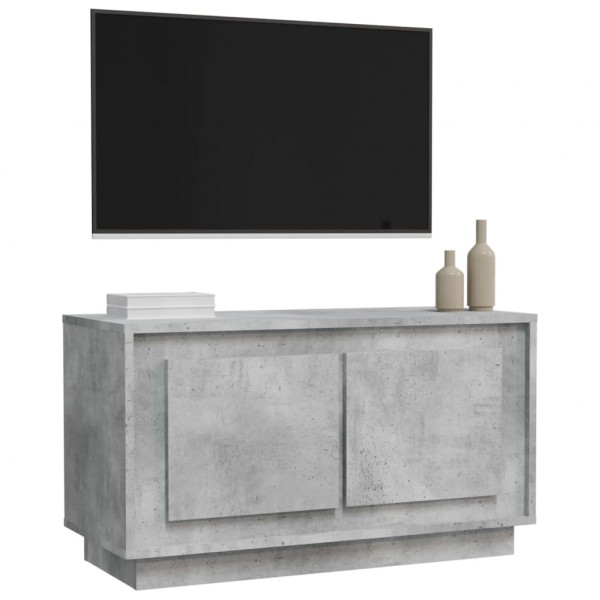 Mueble para TV madera contrachapada gris hormigón 80x35x45 cm M 4