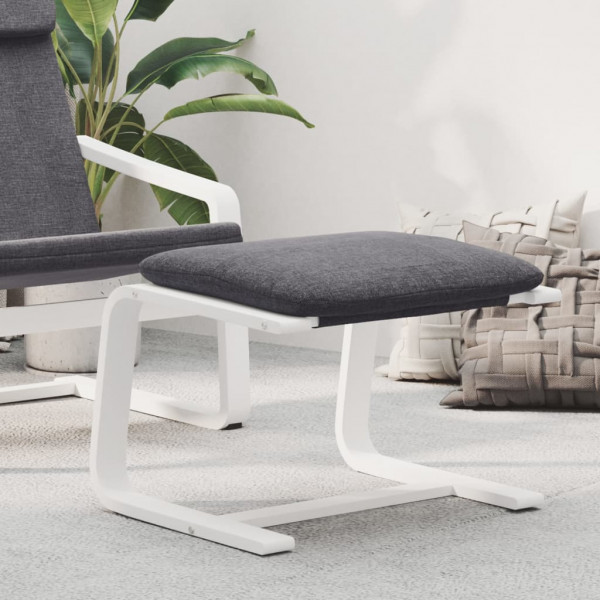 Reposapiés de tela gris oscuro 51x41x40 cm D