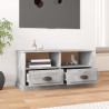 Mueble de TV madera contrachapada gris hormigón 93x35.5x45 cm 3