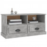 Mueble de TV madera contrachapada gris hormigón 93x35.5x45 cm 4