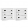 Aparadores 2 pcs derivados de madeira branco 2