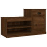 Mueble zapatero madera contrachapada roble marrón 100x42x60 cm 2