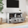 Mueble para TV madera contrachapada gris hormigón 80x35x50 cm 3