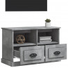 Mueble para TV madera contrachapada gris hormigón 80x35x50 cm 4
