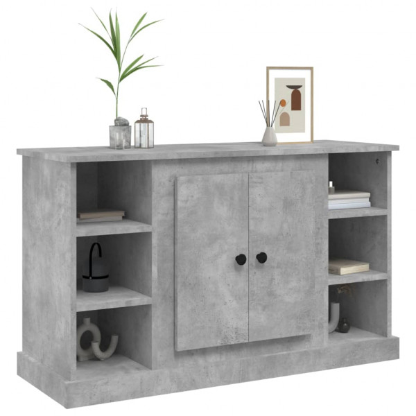 Aparador de madera contrachapada gris hormigón 100x35.5x60 cm M 4