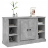 Aparador de madera contrachapada gris hormigón 100x35.5x60 cm 4