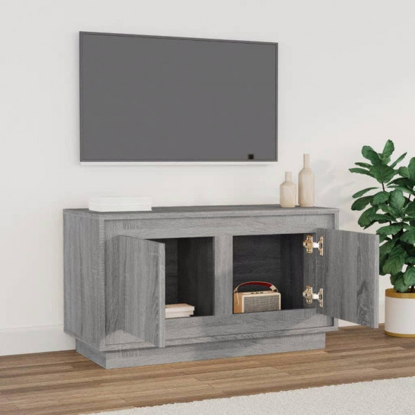 Mueble para TV madera contrachapada gris Sonoma 80x35x45 cm M 3