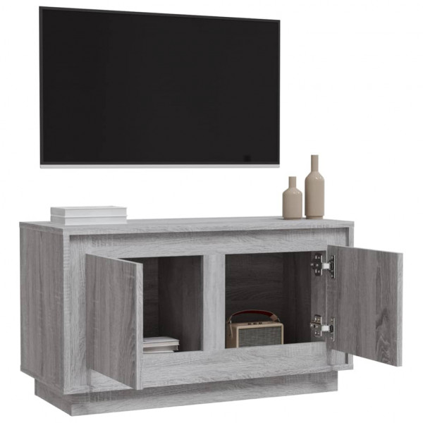 Mueble para TV madera contrachapada gris Sonoma 80x35x45 cm M 5