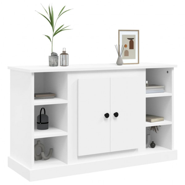 Aparador de madera contrachapada blanco 100x35.5x60 cm M 4