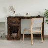 Escritorio y cajón madera contrachapada roble humo 115x50x75 cm 3