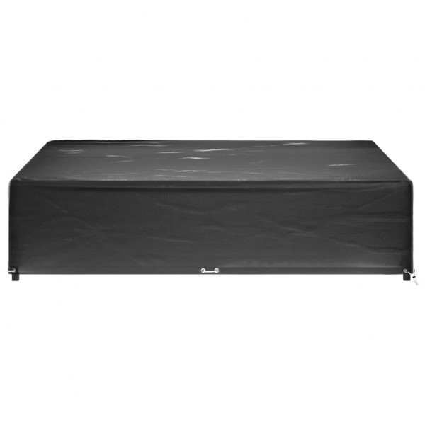 Fundas muebles de jardín 2 uds 16 ojales cuadrado 240x240x55 cm M 4