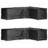 Capas p/ mobília jardim forma de L 2 pcs 18 ilhós 285x220x80 cm 1