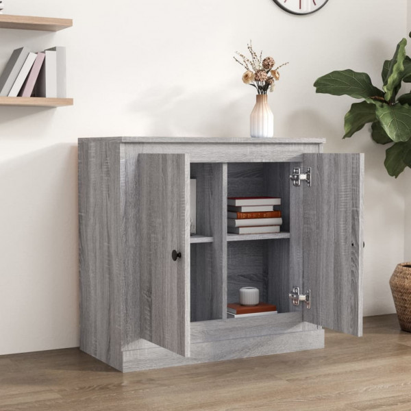 Aparador de madera contrachapada gris Sonoma 70x35.5x67.5 cm M 3