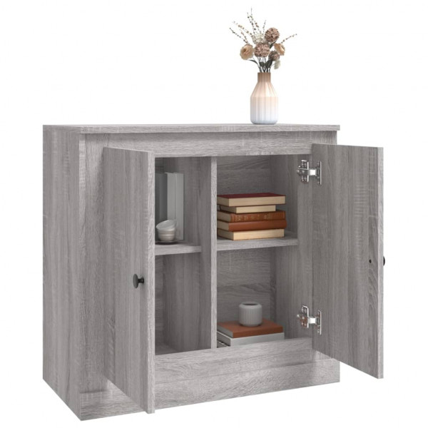 Aparador de madera contrachapada gris Sonoma 70x35.5x67.5 cm M 5