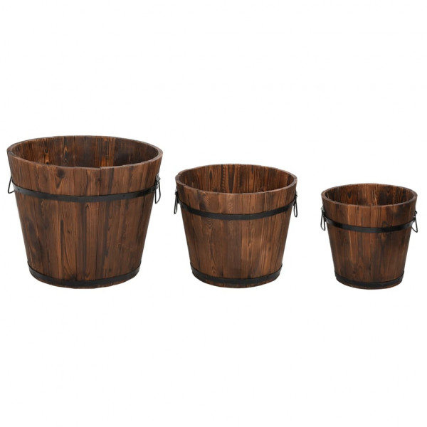 3 pcs conjunto de vasos em forma de balde abeto maciço M 2