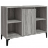 Armario de lavabo madera contrachapada gris Sonoma 80x33x60 cm 2