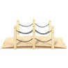 Ponte jardim c/ corrimões em corrente 150x67x56 cm abeto maciço 3
